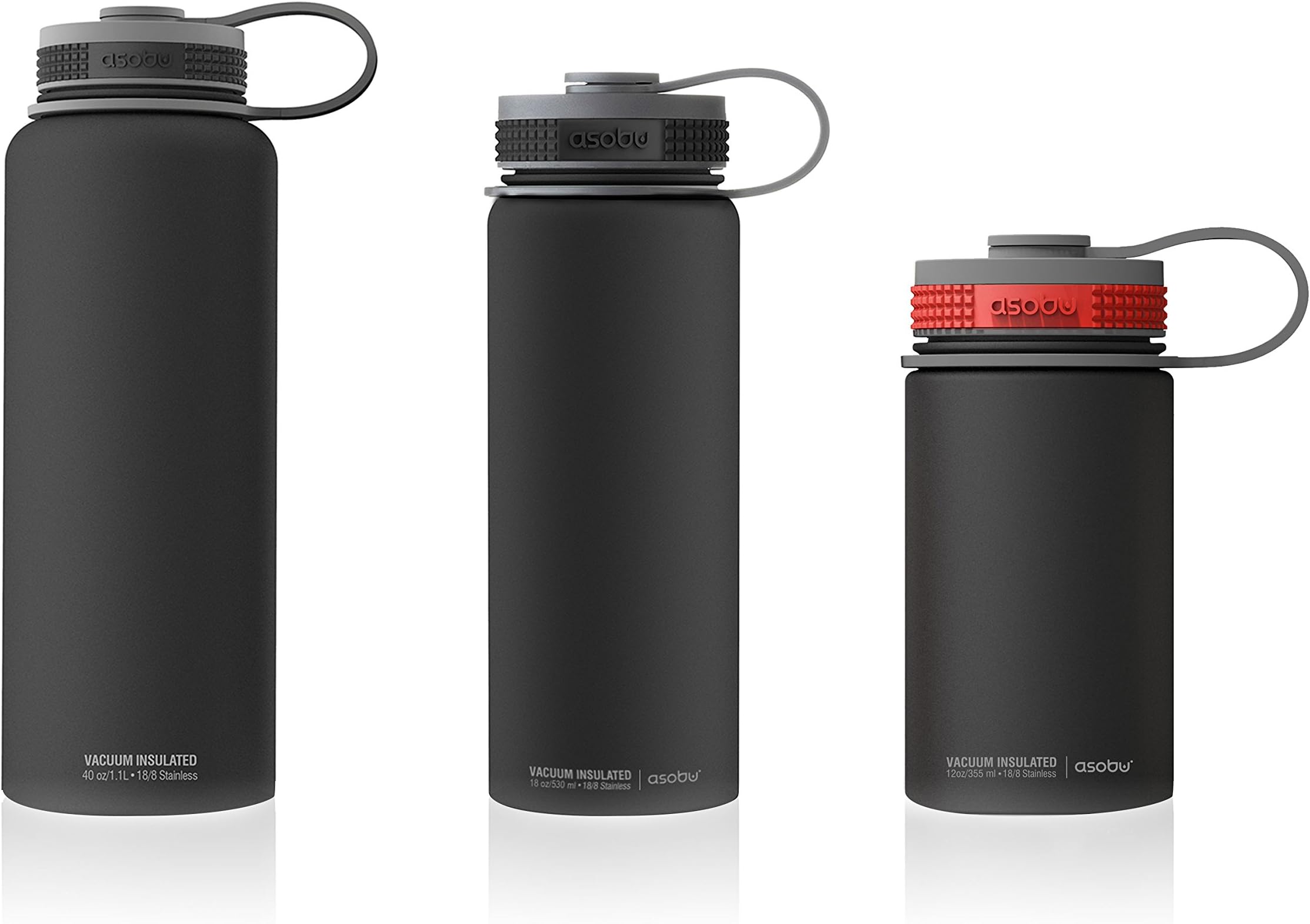 Asobu Mighty Flask Alpine Flask and Mini Hiker Insulated Water Bottles Family Pack by
