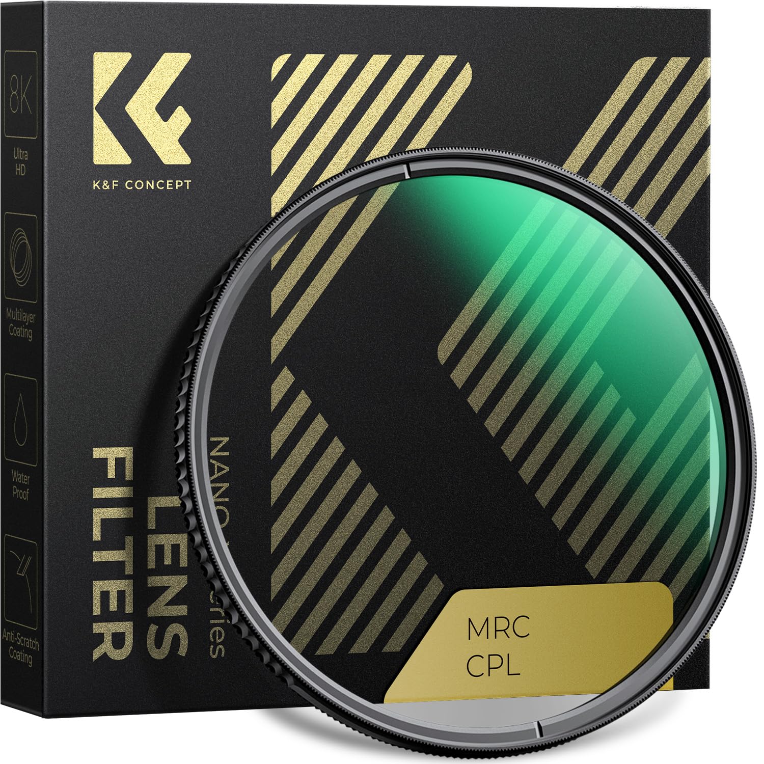 K&F CONCEPT 67MM CPL Filter 28 Layer Super Slim CPL Circular Polarizer Filter Multi-coated MRC Polarized (Nano-X Series)