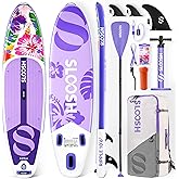 SLOOSH Inflatable Stand Up Paddle Board, 10'6" Paddle Boards with Premium Accessories, Non-Slip EVA Deck, Ultra-Light Carry Bag Pump, Ripple SUP for Youth & Adults of All Skill Levels