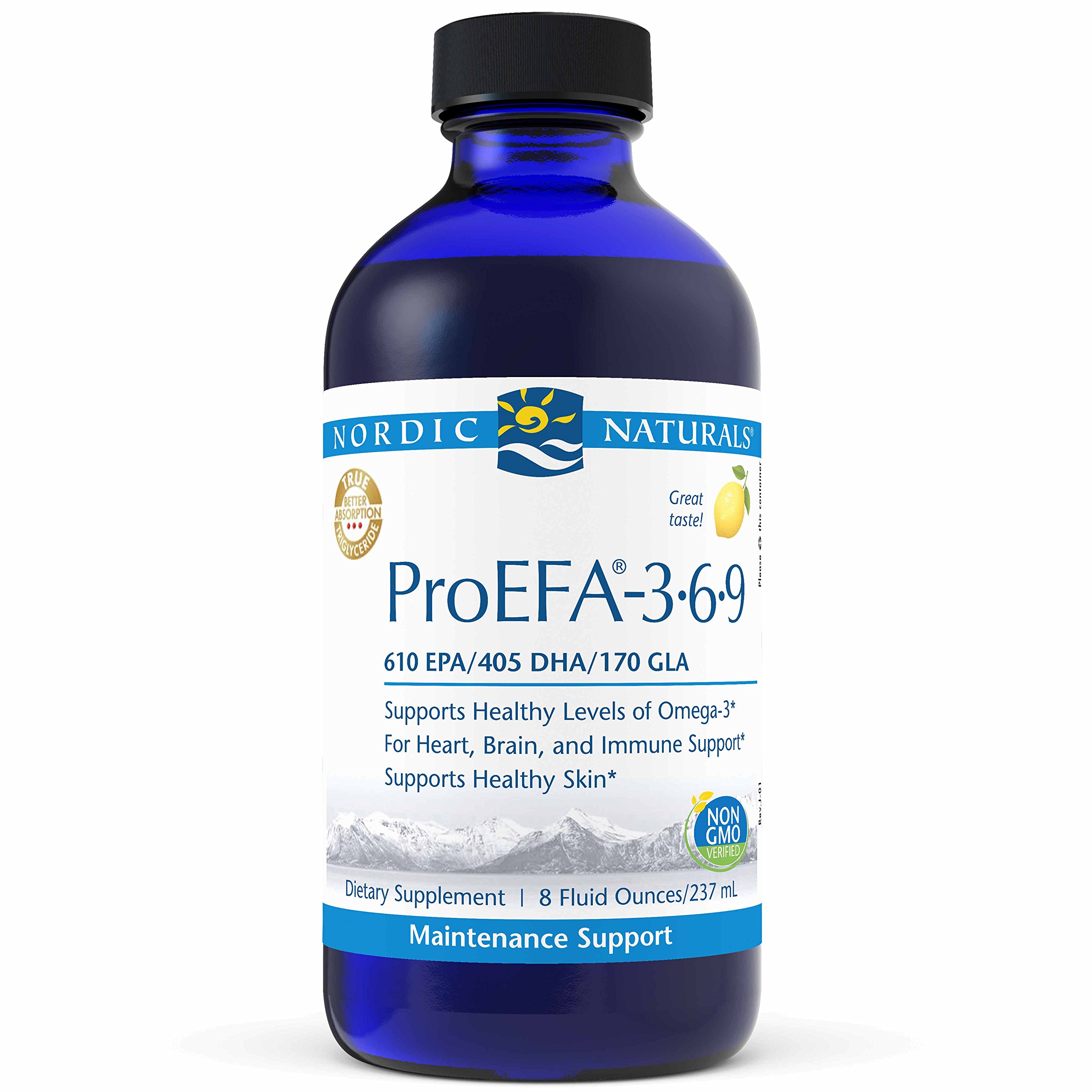 Nordic Naturals ProEFA 369 Liquid Fish Oil And Borage Oil, 610 Mg EPA, 405 Mg DHA, 170 Mg