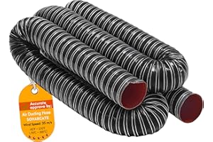 SOVARCATE 3 in Intake Hose Automotive Air Duct Hose Length 3 Meter (10 Feet) Double-layer Silicone Flexible Brake Cooling Ducting Induction vacuum hose for Air System (Black)