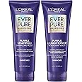 L'Oreal Paris EverPure Brass Toning Purple Sulfate Free Shampoo and Conditioner, 6.8 fl Oz (Set of 2)