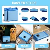 FurDreams Foldable Dog Pool Heavy Duty PVC Non Slip Base Drain Small view 5