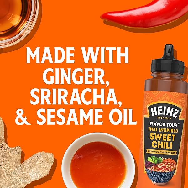 HEINZ FLAVOR TOUR THAI INSPIRED SWEET CHILI SAUCE, 10 FL OZ BOTTLE