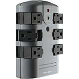 Belkin Power Strip Surge Protector - 6 Rotating AC Multiple Outlets, Flat Pivot Plug - Heavy Duty Wall Outlet Extender for Ho