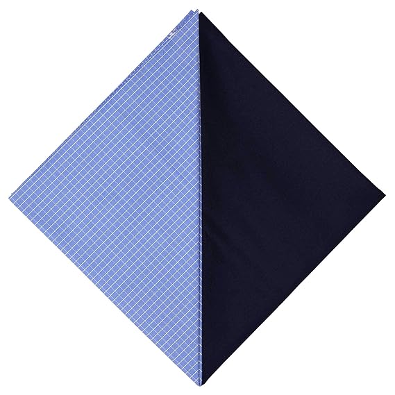 Uniform Sarees Corp Mens Cotton Unstitched Formal Pant and Shirt Fabric Combo Set (Plain Blue,Shirt 2.5 m Pant 1.3 m)