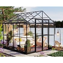 Jocisland Aluminum Polycarbonate Greenhouse With Ventilation And Rain Gutter: Ultimate Gardening Solution