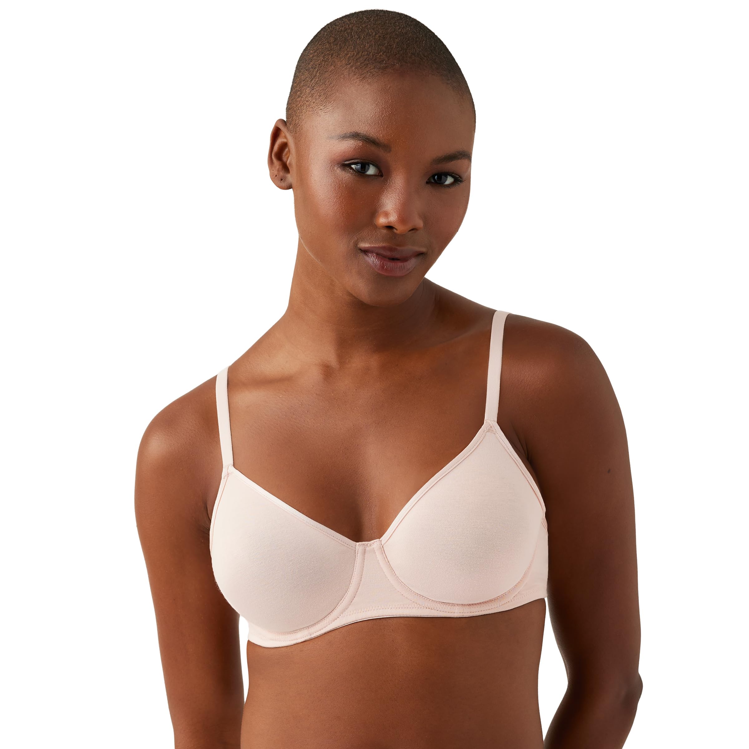 Photo 1 of ***(HEAVILY USED/ MINOR DAMAGE)***b.tempt'd by Wacoal Women's Cotton to a Tee Underwire Bra, Rose Smoke