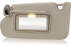 ILONPA Beige Driver Left Side Sun Visor Replacement Compatible with 2013 2014 2015 2016 2017 2018 Nissan Altima Without Sunroof Replace 96401-3TA2A
