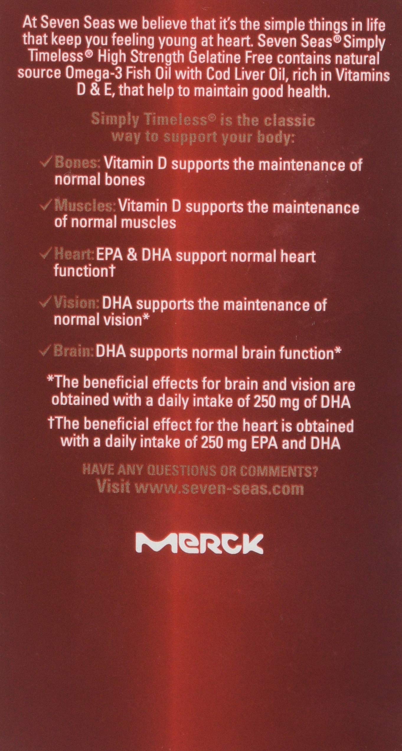 Seven Seas Simply Timeless Omega-3 Fish Oil Plus Cod Liver ...