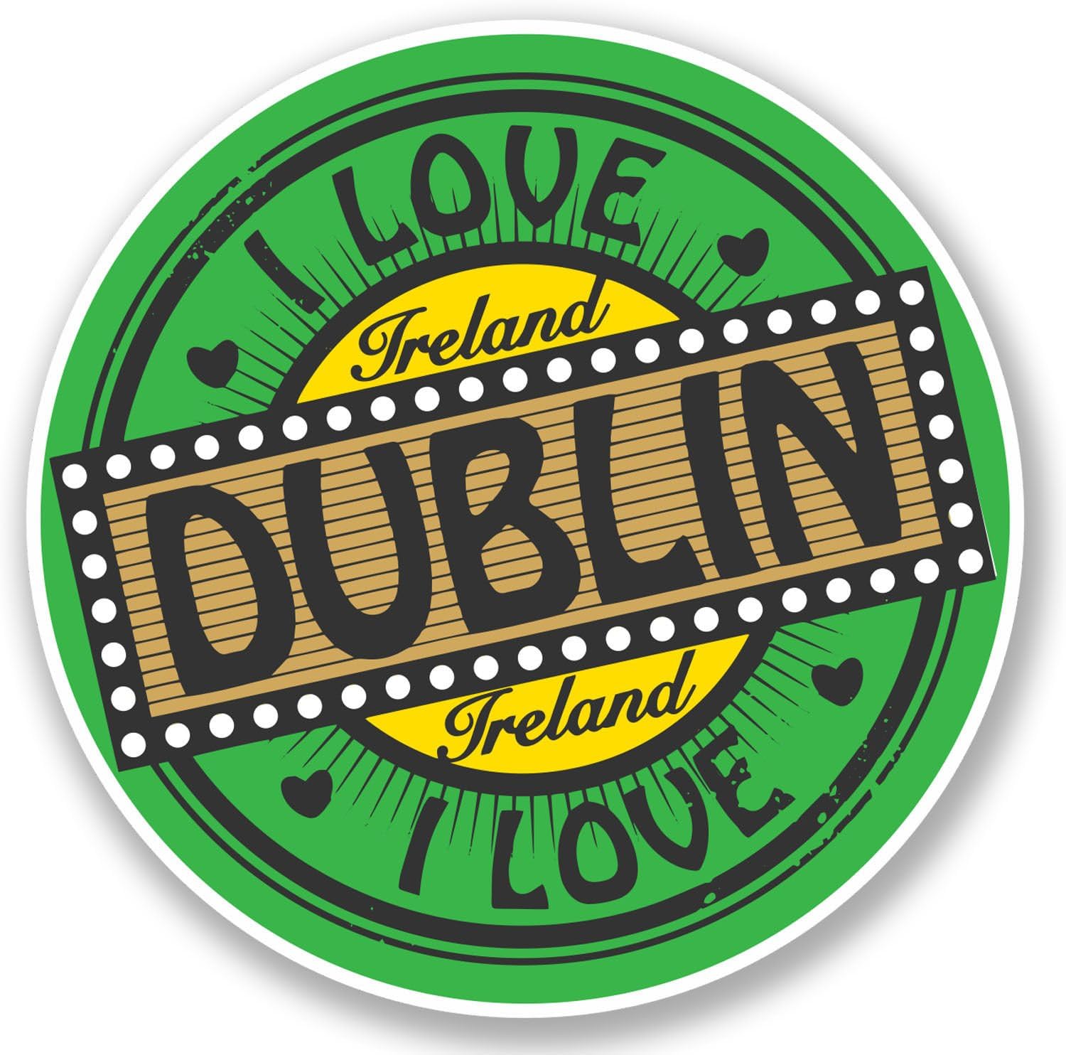 2 x Dublin Ireland Vinyl Stickers Kitchen & Dining