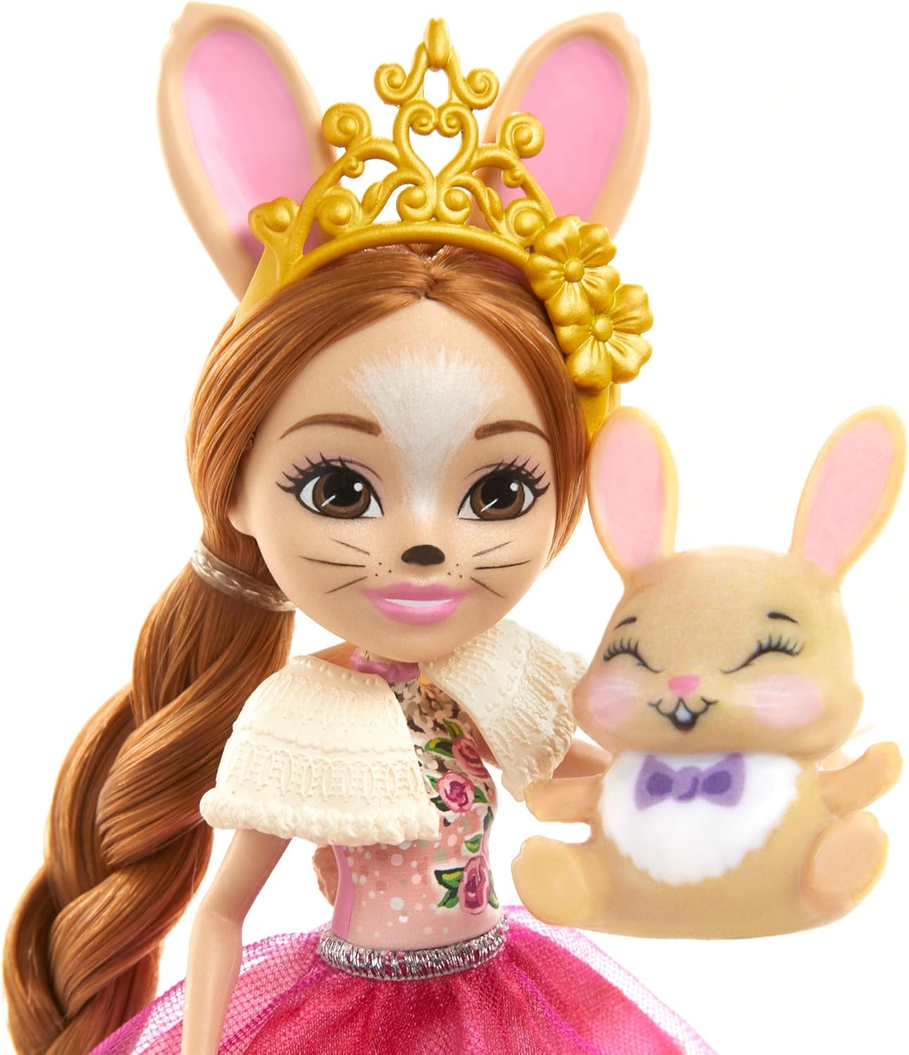 Enchantimals Royal Doll with Rabbit Family Pet Toy Wedding Dresses (Mattel GYJ08), Berry, 15,2 cm - Image 4