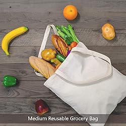 TOPDesign 12-Pack Economical 16"x15" Cotton Tote