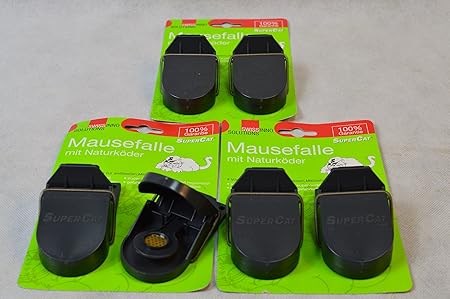 6 Stück (3X2) Mäusefalle Schlagfalle Mausefalle SUPER-CAT Mäusefallen Falle