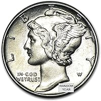 1916-1945 90% Silver Mercury Dimes BU (Mixed Dates and Mint Marks) .10c Dime Brilliant Uncirculated
