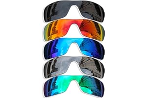 Betterun 5 Pieces Polarized Replacement Lenses for Oakley Batwolf OO9101 Sunglasses, Anti-Scratch and Impact Resistant