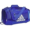 adidas Defender, Sports Duffel Men and Women, Durable Gym Bags, Semi Lucid Blue/Silver Metallic/Blue Spark, Small (38L)