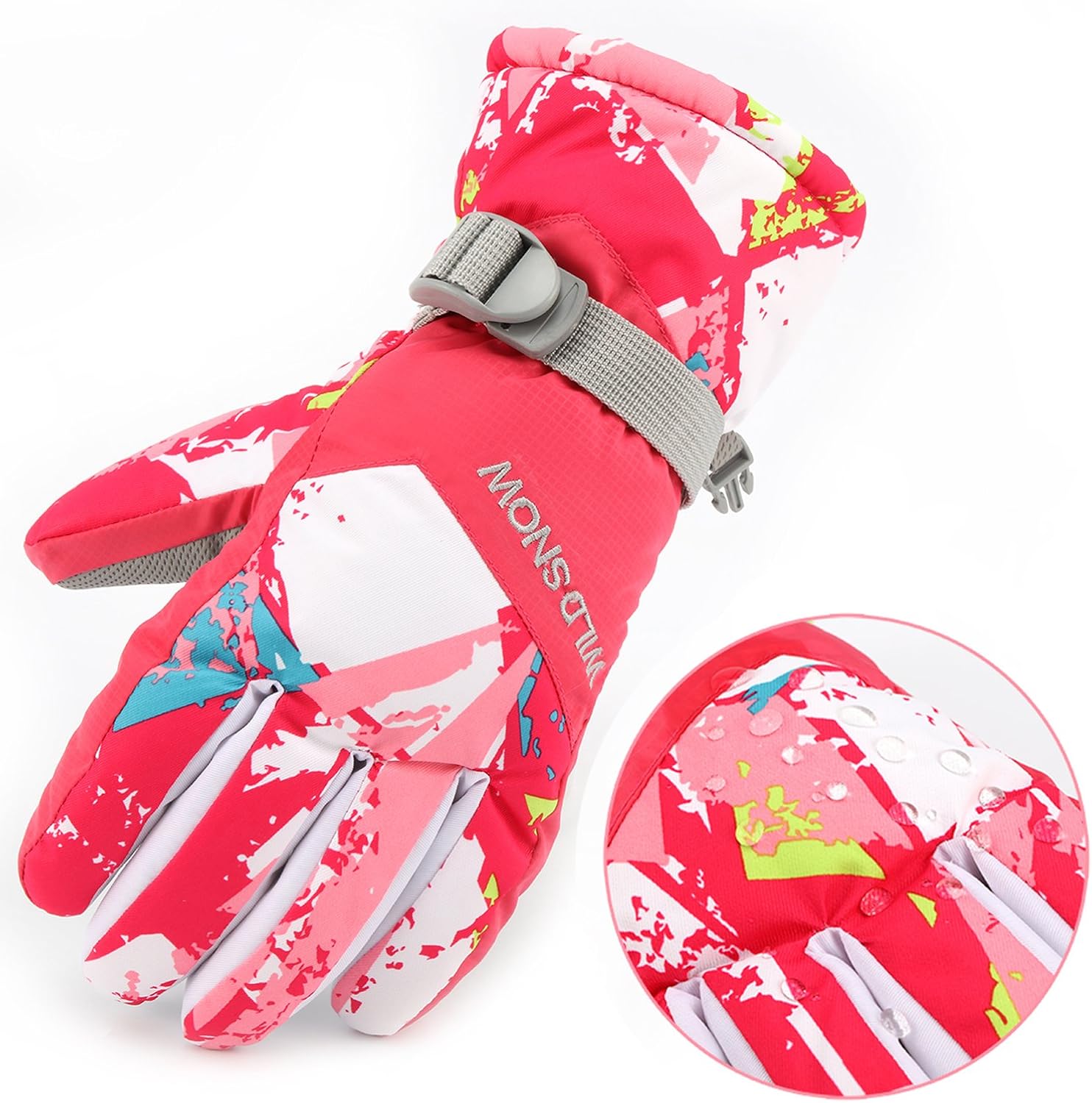 Ski Gloves,RunRRIn Winter Warmest Waterproof and Breathable Snow Gloves for Mens,Womens,ladies and Kids Skiing,Snowboarding: Clothing