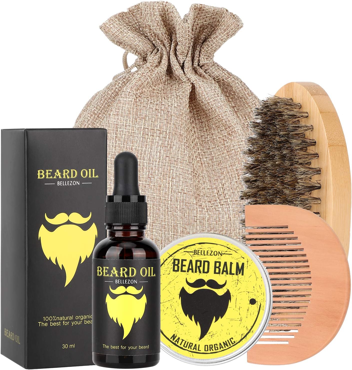 natural beard grooming kit