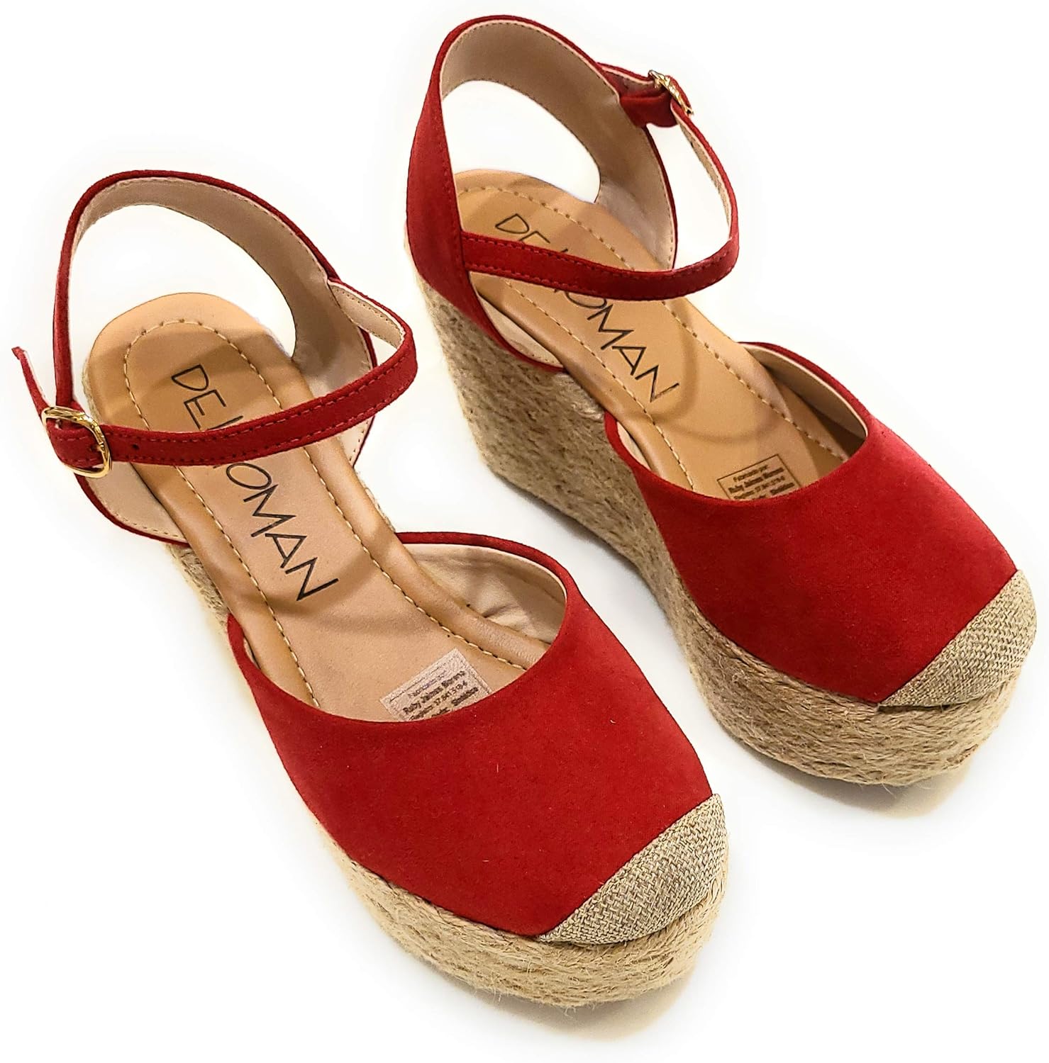 Espadrille Wedge Sandals/Platform Red Shoes