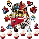 Movie Theme Birthday Decorations, 13 Pcs Happy Birthday Cupcake Toppers for Cartoon Party Cake Decor Supplies, Cartoon Movie Party Cake Decorations