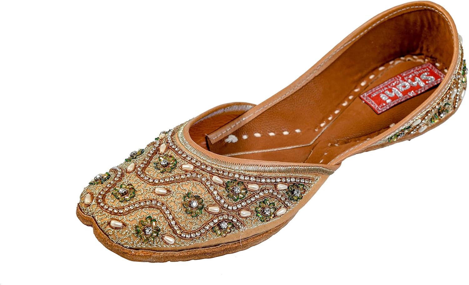 SHAHI PUNJABI FOOTWEAR Brown Ethnic Punjabi Mojari Juttis for Women and