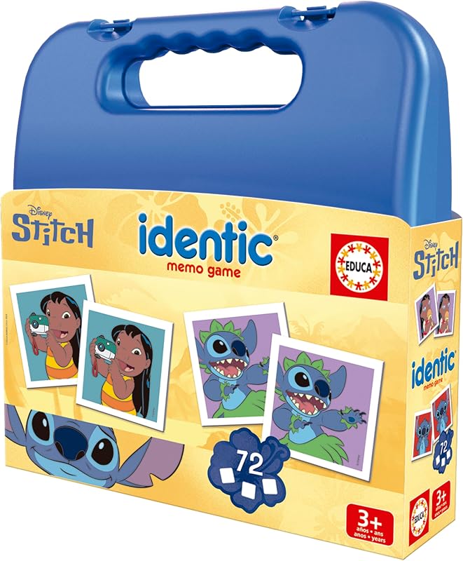 - Identic Stitch. Juego de Memoria Educativo para bebés con 72 Cartas. Encuentra Las Parejas y Trabaja aptitudes básicas como agudeza Visual, atención y Memoria. A Partir de 3 años (20315)
