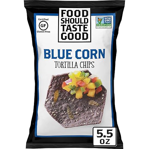 food should taste good blue corn tortilla chips