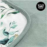 hauck Snuggle N Dream Leaves Mint Cotton Baby Blanket 80x80 cm view 7