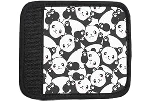 TPOAEL 2 Pack Luggage Handle Wrap Travel Tags - Set of Luggage Tags for Suitcases, Identifiers, Marker, and Handle Covers - Cruise Accessories and Travel Gifts（Cute Panda