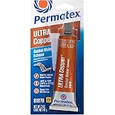 Permatex 81878 Ultra Copper Maximum Temperature RTV Silicone Gasket Maker, 3 oz. Tube