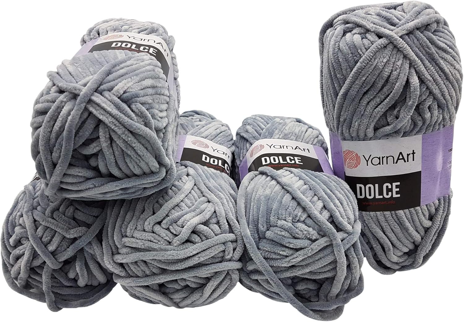 YarnArt Dolce 5 x 100 g Knitting Wool, Baby Wool, 500 g Super Bulky
