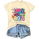 80s Shirts for Women I Love The 80s T Shirts 80's Themed Disco Music Top 1980s Party Graphic Tee Casual Outfit