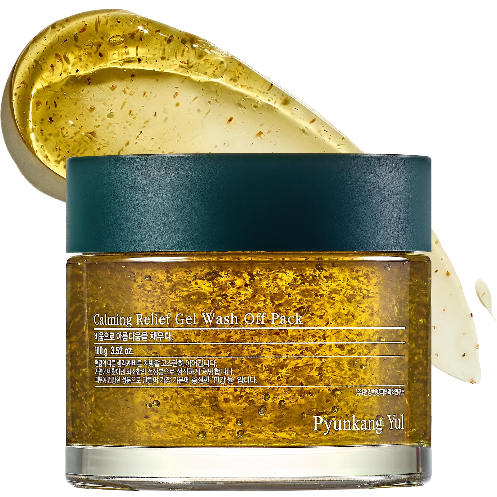 [PKY] Pyunkang Yul Calming Relief Gel Wash Off Pack - Soothes Eczema & Psoriasis, Aloe Vera & Chamomile for Relief, Vitamin E for Moisture, Korean Skincare (3.38 Fl. Oz, 100g)