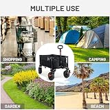 TIMBER RIDGE Festival Trolley on Wheels 100kg Folding Beach Cart 200L view 7