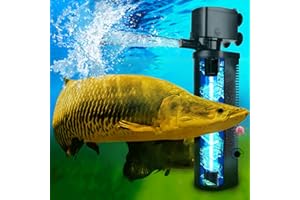 COOSPIDER-REPTA 600GPH UV Aquarium Filter for 75-200 Gal Tank, Large Fish Turtle Tank Green Water Clean Machine Submersible Canister Filter Powerful Pump Pond Filter for Saltwater Freshwater Crystal Green Killing