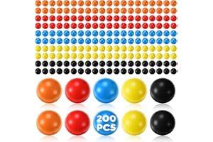 Silipull 200 x 68 Cal Solid Nylon Balls, Reusable 68 Caliber Plastic Ammo Projectiles Hard Paintball for Defense Target Shooting Practice, Self Defense and Plinking