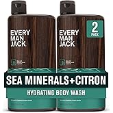 Every Man Jack Nourishing Sea Minerals + Citron Mens Body Wash for All Skin Types - Naturally Derived Ingredients - Cleanse and Hydrate Skin with Coconut and Glycerin - 24oz 2 Bottles