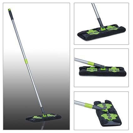 Smile Mom Professional Flat Mop 360 Degree for Home and Office Cleaning with Reusable Washable Microfiber Mop Cloth Pad