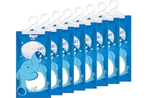 Bagus Hanging Moisture Absorber Bags (8 Pack) - Fragrance-Free Dehumidifier for Closet, Bathroom, RV, Boat & Storage Spaces, Compact Design with 12.5 Oz High-Capacity Absorption