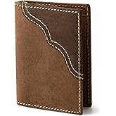 Wrangler Men's Bifold Wallet with Money Clip & ID Window, Genuine Leather, Minimalist, Gift for Him
