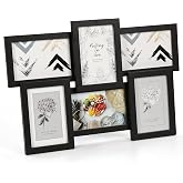 IDEALHOUSE 6 Opening Collage Photo Frame 4x6, Picture Frame Set | Displays 6 (4x6) Photos | HD Glass | Wall &amp; Tabletop | 360&deg; Rotating Buckles