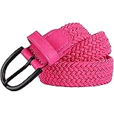 Mile High Life Young Boys Girls | Braided Stretch Elastic Belt | Pin Prong Buckle | Loop End Tip |