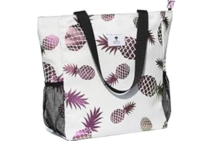 ESVAN Original Floral Water Resistant Large Tote Bag Shoulder Bag for Gym Beach Travel Daily Bags Upgraded