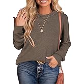 Arach&Cloz Women's Plus Size Wool Blend Sweater Fall Long Sleeve Tops 2025
