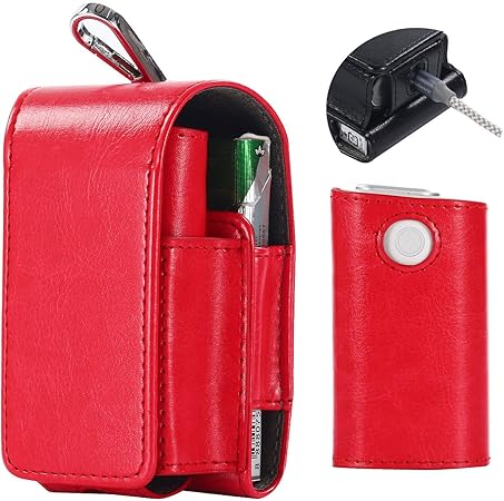 Amazon Co Jp Glo グロー ケース 人気 収納 レーザケース Glo グロー ケース 薄型 スリム マグネット ケース 分離可能 多機能 収納 充電可能 カラビナフック付 Glo グロー カバー ケース レッド ドラッグストア