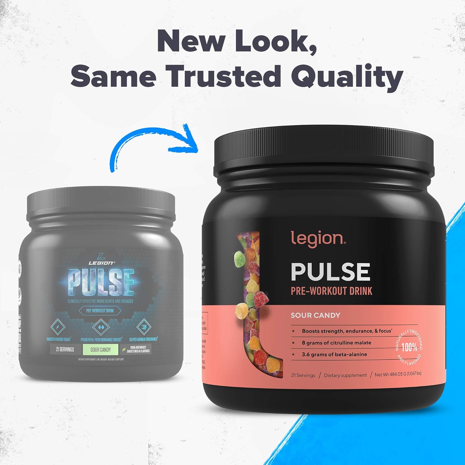 Legion Pulse, Best Natural Pre Workout Supplement for Women and Men – Powerful Nitric Oxide Pre Workout, Effective Pre Workout for Weight Loss, (Sour Candy): Health & Personal Care