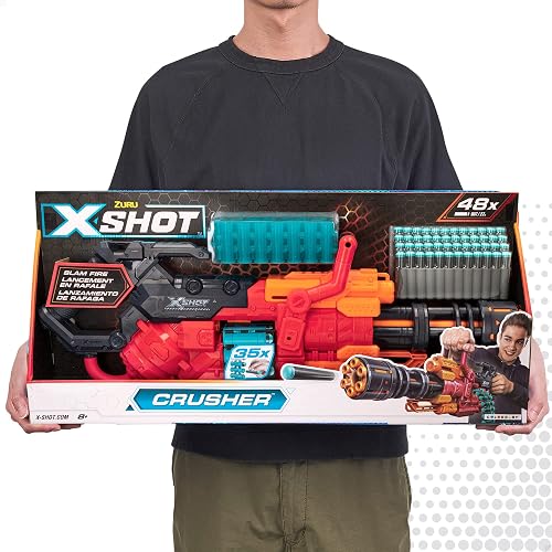 XShot Dart Blaster 8A Machine Gun with Ammunition Crusher Excel X
