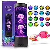 Brewish Jellyfish Lamp (Upgraded Motor 2025),16 Color Changing Mood Lamps, 4 Modes Aquarium Night Light, Artificial Fish Tank