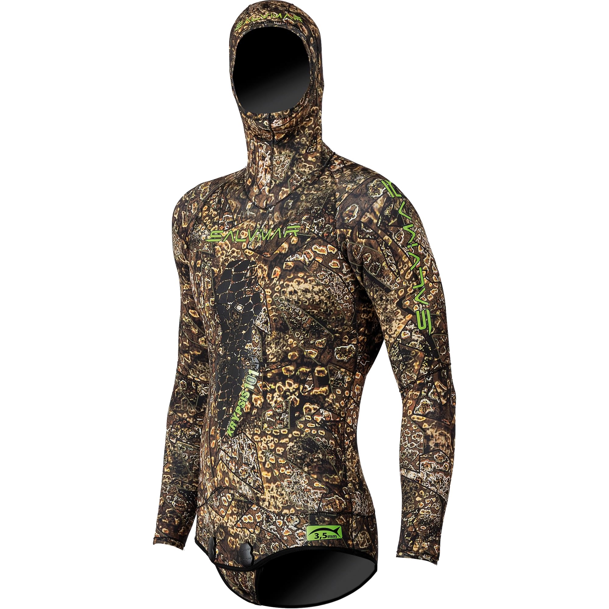 Salvimar Krypsis 101, Men's Wetsuit, Brown Camouflage, S